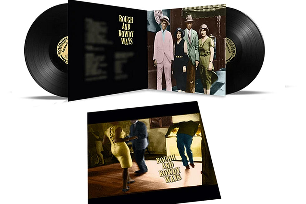 Tampilan album vinyl “Rough and Rowdy Days” karya Bob Dylan